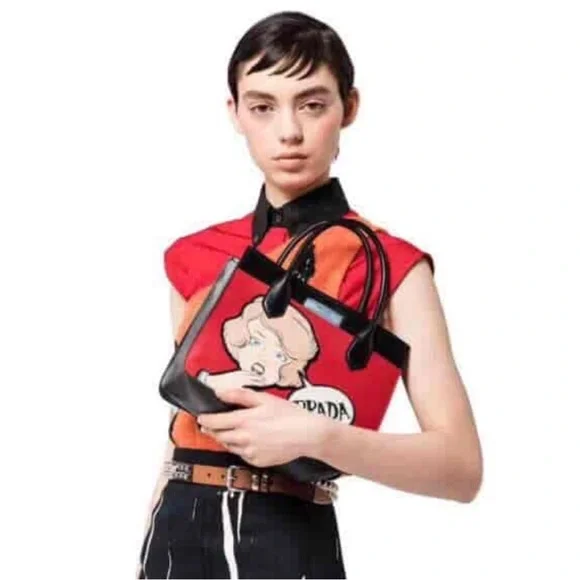 PRADA 2018 comic book themed bag purse tote - Picture 3 of 15